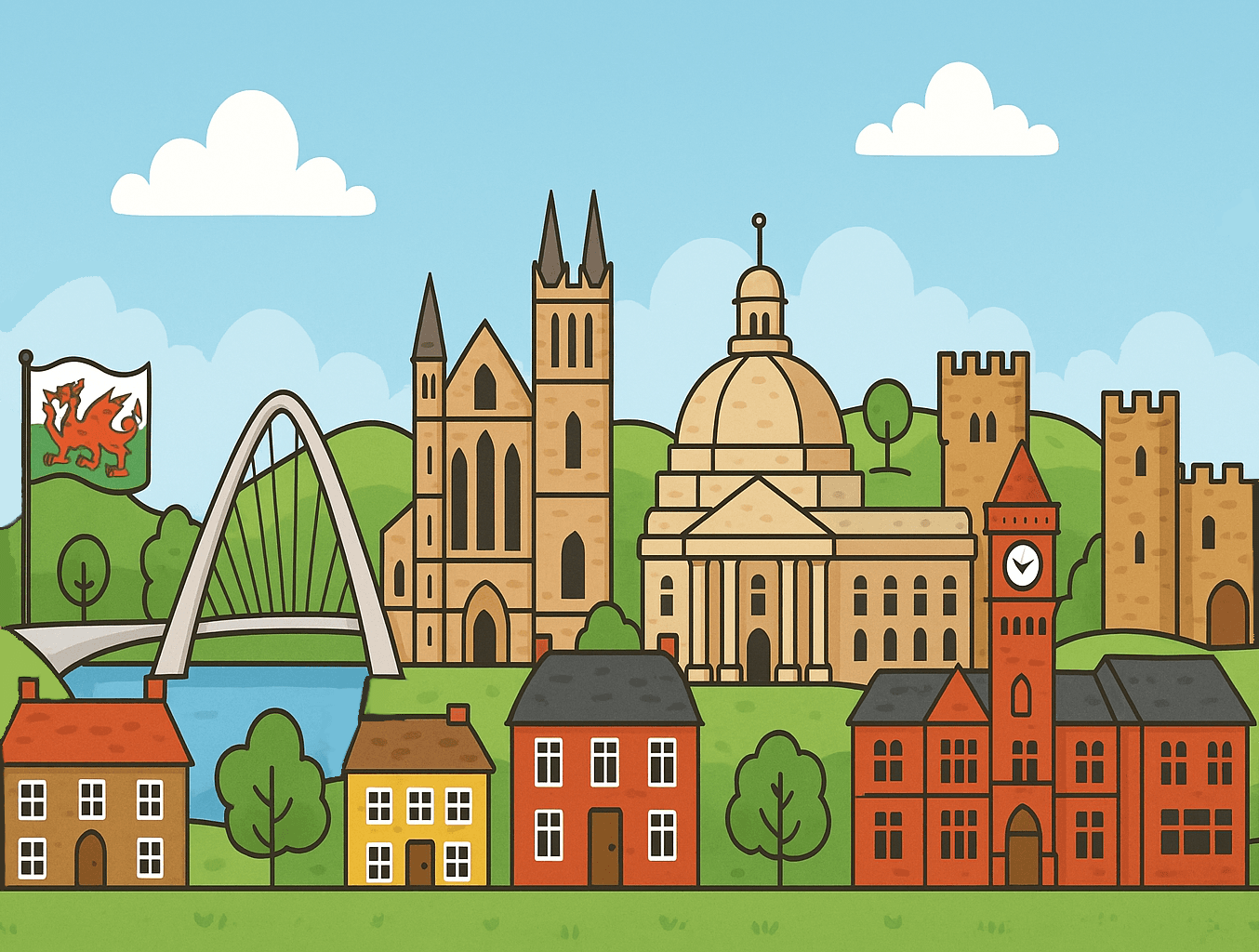 Wales skyline